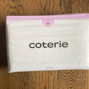 Coterie size 3 luxury diapers! Pack of 6 retails for $90 - selling for a steal!